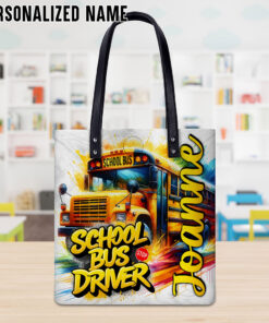 Personalized School Bus Driver PU Leather Handbag MQNT4070803