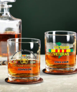 Personalized Vietnam Veteran Whisky Glass QFNT4310701
