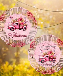 Personalized Jesus Take The Wheel Wind Spinner, Jesus Wind Spinner Gift, Christian Gift NPND4170804