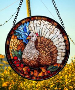 Stained Glass Turkey Christmas Suncatcher PMHM4290803