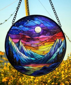 Stained Glass Northen Aurora Suncatcher NPHM4310806