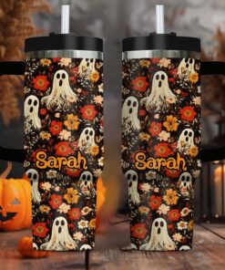 Personalized Embroidery 3D Spooky Ghosts 40 Oz Tumbler  NPND4050804