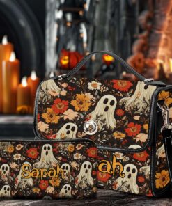 Personalized Embroidery 3D Spooky Ghosts  Satchel Bag NPND4050805