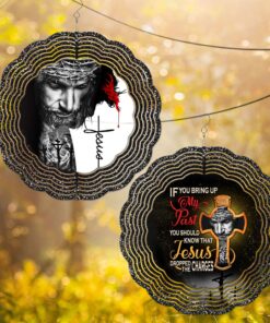 Jesus Wind Spinner, If You Bring Up My Past You Should Know That Jesus Dropped The Charges Wind Spinner, Christian Gifts NPND4170801
