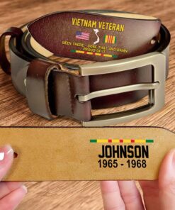 Personalized Vietnam Veteran Belt , Been There Done That And Damn Proud Of It Vietnam Veteran Leather Belt NPND4210801