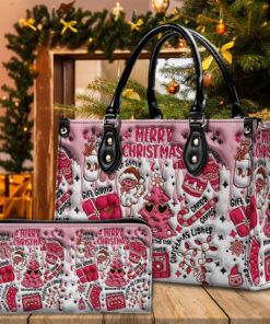 Christmas Tree Cakes 3D Inflated Leather Handbag & Wallet, Custom Christmas Classic Bags, Handbags For Women, Christmas Gifts QFTO4290803