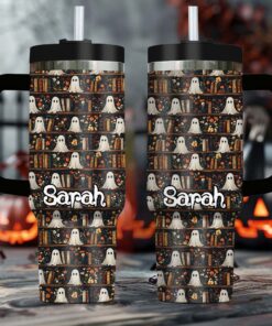 Personalized 3D Spooky Bookish Ghosts 40 Oz Tumbler  NPND4050801