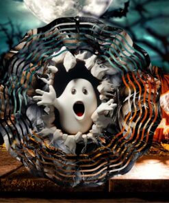 3D Print Ghost Wind Spinner, Wind Spinner 3D Halloween Gift QFTD4060803
