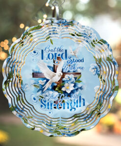 Christian Art Wind Spinner, Custom Lord Stood With Me Bible Cover, Religious Gifts QFPY4230802