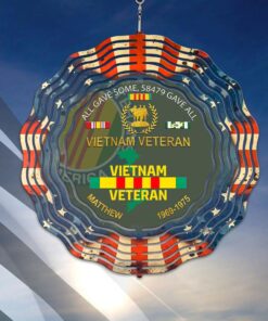 Personalized Vietnam Veteran Wind Spinner, Veteranday Gift QFLT4080201