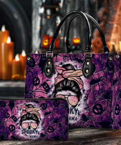 Halloween Spooky Mama Handbag & Zipped Wallet, Halloween Gift for Mom, Spooky Mama Gift NPNT4130802