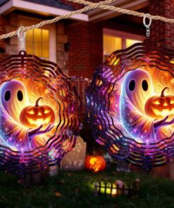 Halloween Ghost Wind Spinner, Spooky Ghost Wind Spinner, Cute Pumpkin Autumn Fall Wind Spinner QFTD4060804