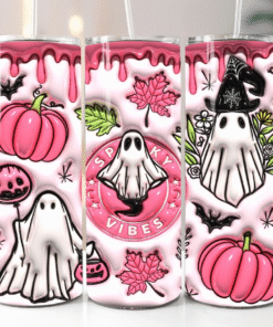 Inflated 3D Halloween Skinny 20 Oz Tumbler, Spooky Ghost Halloween Tumbler, Halloween Gift, Spooky Season Gift NPNT4020855