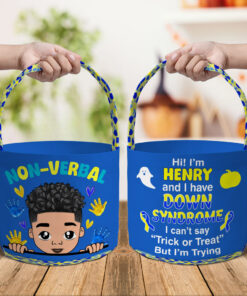 Personalized Down Syndrome HLW Trick or treat bag NPNT4280907