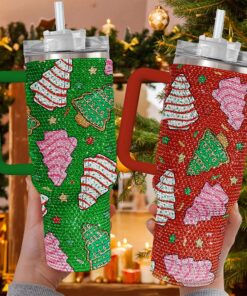 Christmas Tree Snack cake Rhinestones 40 Oz Tumbler, Christmas Tumbler, Christmas Gift NPPY4060902