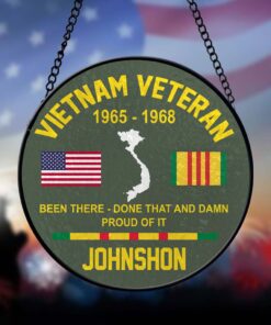 Personalized Vietnam Veteran Stained Glass QFHM4110906