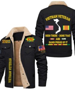 Personalized Vietnam Veteran Fleece Lined Polyester Jacket QFLT4040901