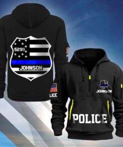 Personalized Police Zip Hoodie, QFLT4130903