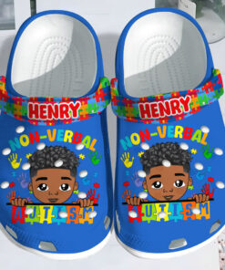 Personalized Clogs for Autism Kids, Autism Awareness Gift, Gift for Autism Kids NPNT4140902