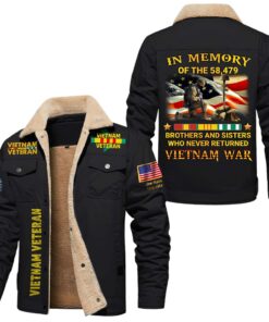 Personalized Vietnam Veteran Fleece Lined Polyester Jacket QFLT4040903