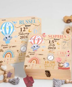 Baby Memory Engrave Box, Personalised Keepsake Box for Newborn Baby QFLT3211202