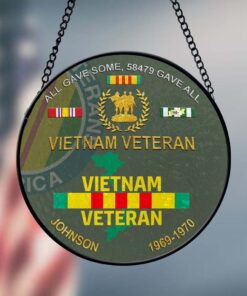 Personalized Vietnam Veteran Stained Glass QFHM4110905