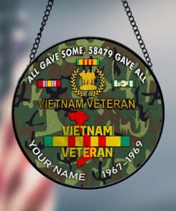 Personalized Vietnam Veteran Stained Glass QFHM4110902