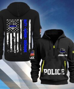 Personalized Police Zip Hoodie, QFLT4130904