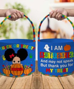 Personalized Autism Trick or Treat Candy Bag, Autism Halloween Gift NPND4140901