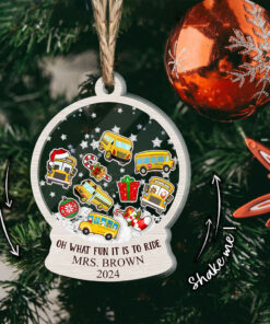 Personalized School Bus Driver Shaker Ornament NPTO4260901