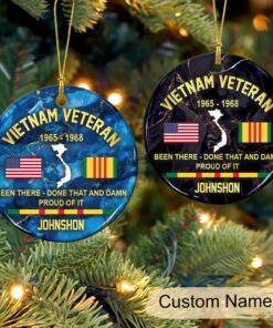 Personalized Vietnam Veteran Ceramic Ornament NPHM4200904