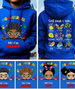 Personalized Autism Hoodie For Kids, Hoodie For Autistic Boys, Autistic Children, Autistic Girls, Autistic Boys, Be Kind Autism Kids QFHM4260904