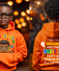 Personalized Autism Halloween Hoodie for kids NPNT4140901