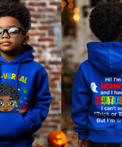 Personalized Autism Halloween Hoodie for kids, Halloween Gift for Autism Kids, Halloween Gifts, Autism Awareness Gift NPNT4130903