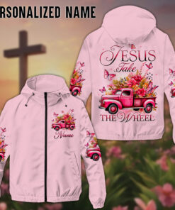 Personalized Name Jesus Take The Wheel Women's 3D Printed Single-Layer Jacket QFTD4130901