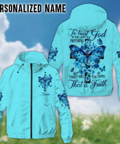 Personalized Name Trust Him In The Dark That Is Faith Women 3D Printed Single-Layer Jacket QFTD4130903