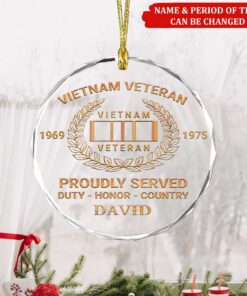 Vietnam Veteran Glass Ornament MQUU4241004