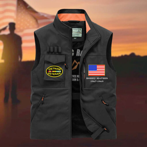 Personalized Vietnam Veterans Multi-Pocket Vest, Gifts For Vietnam Veterans QDLT4190904 - Image 4