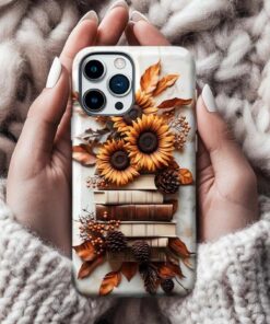 Sunflower and Books Autumn Phone Case LCHM4221012