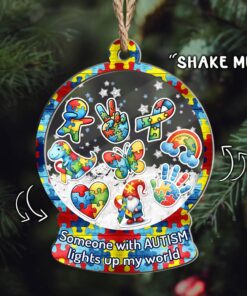 Autism Shaker ornament, Autism Christmas Ornament, Christmas Ornament, Autism Awareness, Autism Parent Ornament, Teacher Gift QFHA4011001