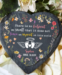 Personalized Baby Memorial Stone For Indoor, Outdoor, Loss Of Infant Child, Angel Baby Memorial Gifts, Miscarriage Stone LYTN22044