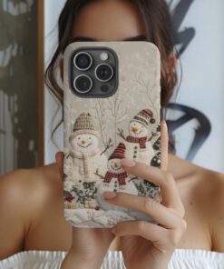 Snowman Faux Embroidery Phone Case LCHM4241005