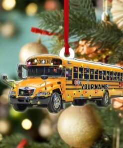 Personalized School Bus Acrylic Ornament THND4251001