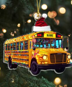 Personalized School Bus Acrylic Ornament THPY4251002