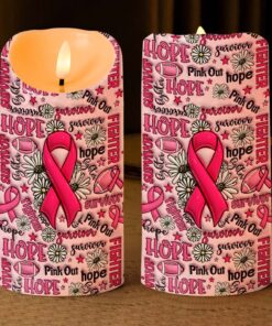 Breast Cancer LED Candle QFLT4261001