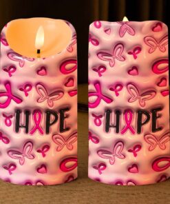 Breast Cancer LED Candle QFLT4261003