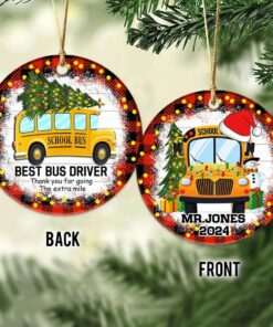 Christmas School Bus Driver Ornament/ Bus Driver Gift THHA4281005
