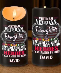 Personalized Proud Daughter Vietnam Veteran Led Candle MQND4281004
