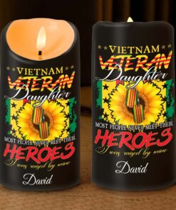 Personalized Proud Daughter Vietnam Veteran Led Candle MQND4281005
