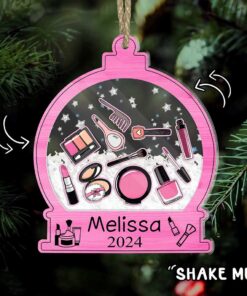 Personalized Make up Artist Shaker Ornament, Gift for makeup artist NPUU4171003